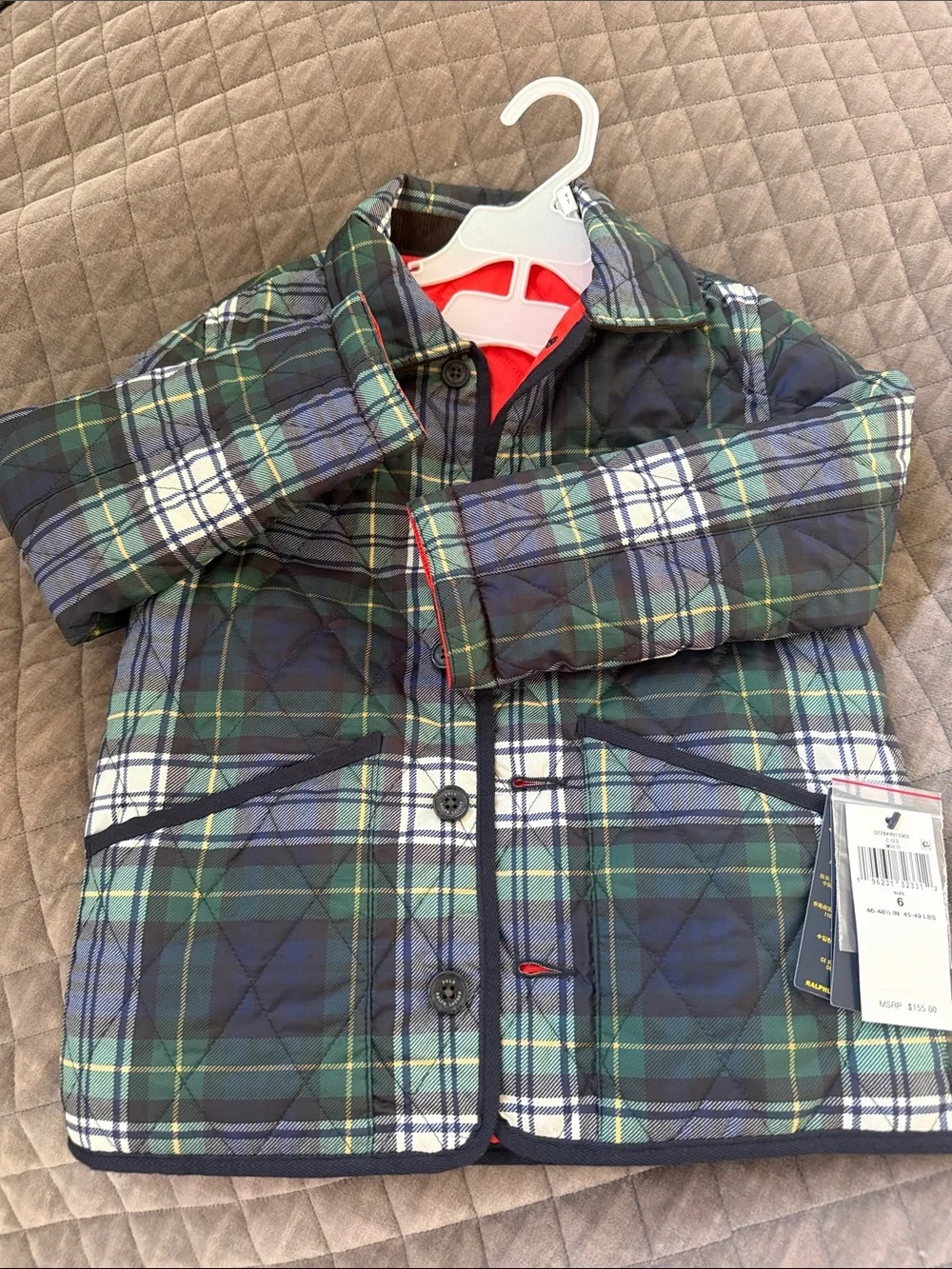 Polo Ralph Lauren 6t reversible jacket $155